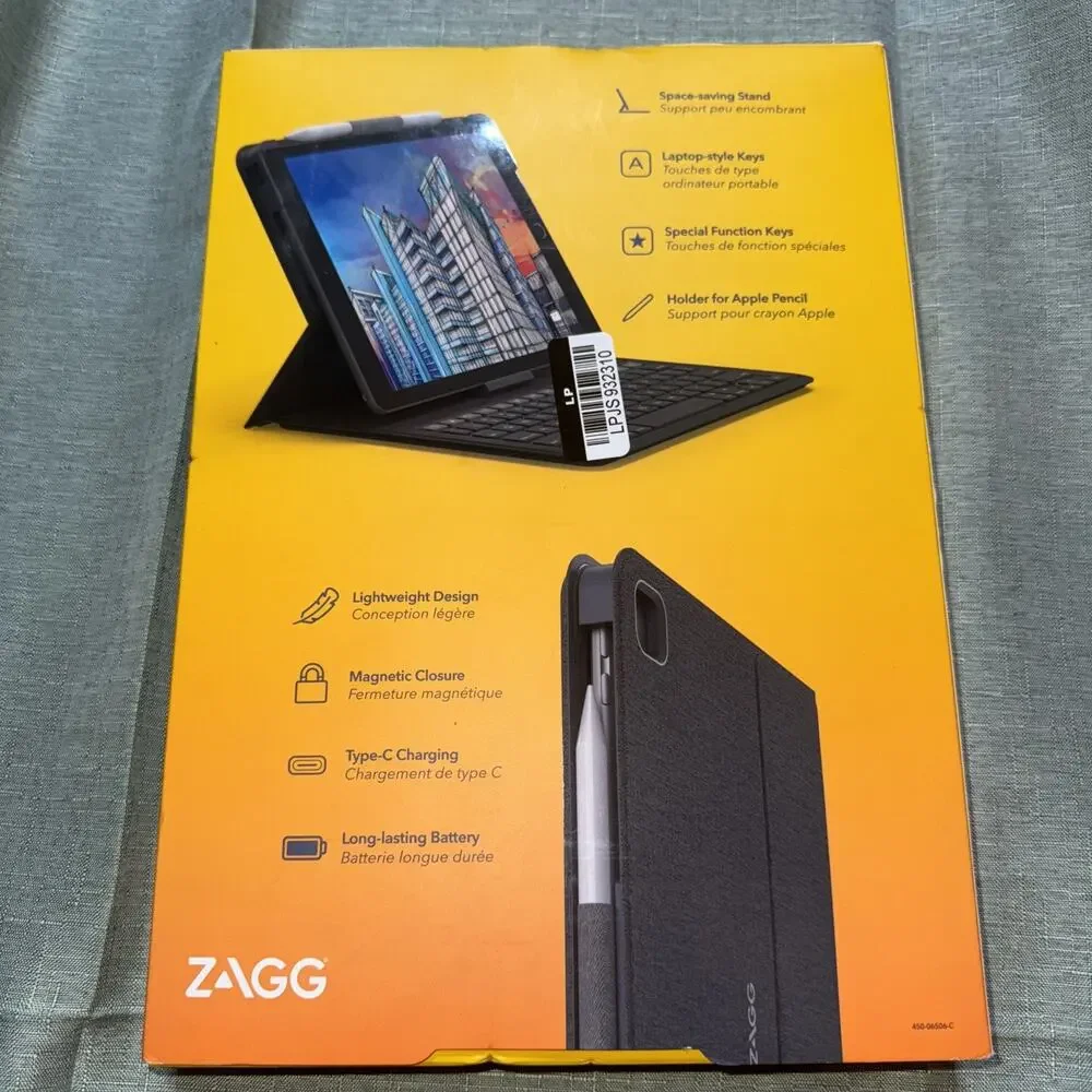 Zagg Messenger Folio 2 for iPad 9th, 8th, 7th Gen & iPad Air 3rd Gen Charcoal